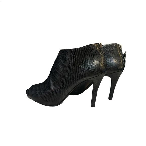 Ann Marino Vegan Peep Toe Ankle Boots - Picture 4 of 12